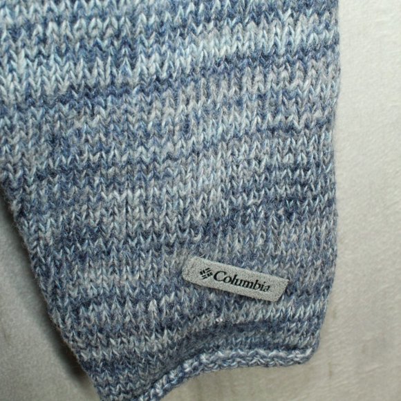 Columbia Blue Striped Ribbed Knit Turtleneck Pullover Sweater Size M - Picture 6 of 11